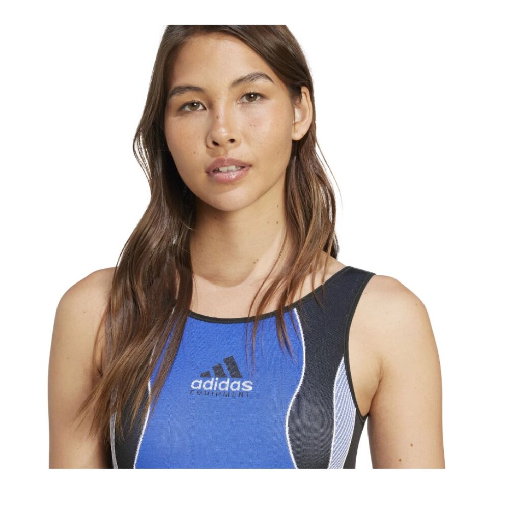 NWT $100 adidas W Equipment Bodysuits Blue Black - Picture 2 of 11